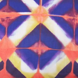 Maxi carré 140 Ottoïtapla à motifs géométriques en ottoman de soie teint par itajime par sophie guyot soierie lyon france