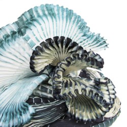 Écharpe longue plissée plicatwill bicolore en twill de soie fabriquée par sophie guyot atelier d'art et soieries à Lyon France