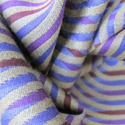 Narrow jacquard woven scarf wool silk kinetic collection made in Lyon France sophie guyot silk design
