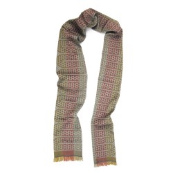 Woven jacquard scarf pop circuit collectiion silk & wool mini size made in Lyon France by sophie guyot silks