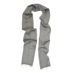 Woven scarf pop circuit collection silk & wool mini size made in Lyon France by sophie guyot silks