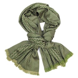 Maxi scarf kinetic silk & wool  made in Lyon France by sophie guyot silk design fashion and accessory