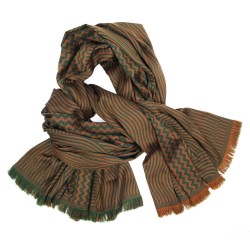 Maxi scarf kinetic silk & wool  made in Lyon France by sophie guyot silk design fashion and accessory