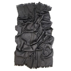 Écharpe maxi étole tissée soie laine maxi fabrication lyon france sophie guyot soieries créatrice mode accessoire design textile