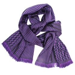 Midi woven scarf silk wool kinetic collection  made in Lyon France sophie guyot silks lyon france