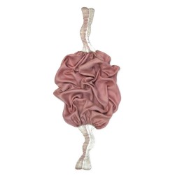 Foulard court en twill de soie bicolore plissé sophie guyot lyon france créatrice accessoires mode soierie