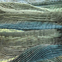 Plicatwill pleated full lenght scarf multicolor in silk twill made by sophie guyot silks in Lyon France