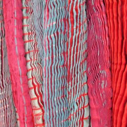 Plicatwill pleated full lenght scarf multicolor in silk twill made by sophie guyot silks in Lyon France