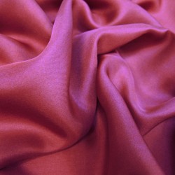 Square 90 plain rasperry red in silk twill, rolled machine by sophie guyot silks in Lyon.