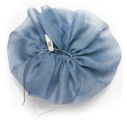 bibi hat pleated organza silk  made in lyon france sophie guyot accessory fashion design