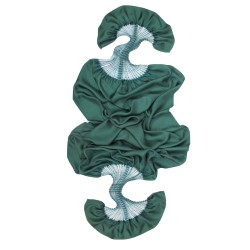 Scarf plissenpli midi, two tones in silk twill, pleated and dyed by sophie guyot soieries in Lyon, France