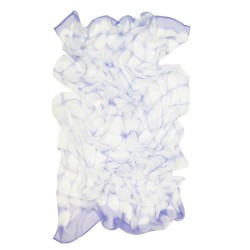 Long and light silk chiffon scarf dyed itajime shibori pattern made in lyon france