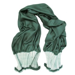 Scarf bouplibou maxi silk twill pleated shibori dyed sophie guyot silks workshop Lyon France