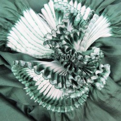Scarf bouplibou maxi silk twill pleated shibori dyed sophie guyot silks workshop Lyon France