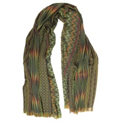 Maxi woven scarf, silk and cotton, made in Lyon France by sophie guyot fashion silk design