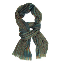 Scarf Midi Cotton Silk forest multico lune infini