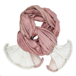 Scarf bouplibou maxi silk twill pleated shibori dyed sophie guyot ilks design Lyon France