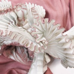 Scarf bouplibou maxi silk twill pleated shibori dyed sophie guyot ilks design Lyon France