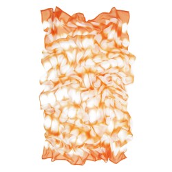 Long and light silk chiffon scarf dyed itajime shibori pattern made in lyon france