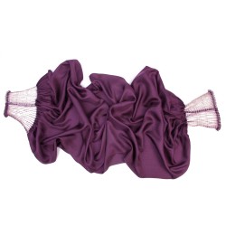 Scarf bouplibou midi, two tones in silk twill, pleated and dyed by sophie guyot soieries in Lyon, France