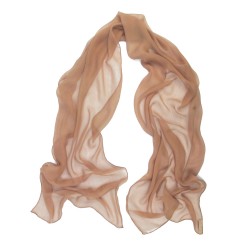 Scarf 180 plain silk chiffon, rolled finish by sophie guyot silks in lyon france