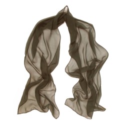 Scarf 180 plain silk chiffon, rolled finish by sophie guyot silks in lyon france