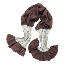Short Pleated Scarf Silk Twill MINIPLI