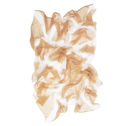 Long and light silk chiffon scarf dyed itajime shibori pattern made in lyon france