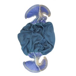 Scarf Coulipli pleated silk twill craftly made in lyon  by sophie guyot silk design