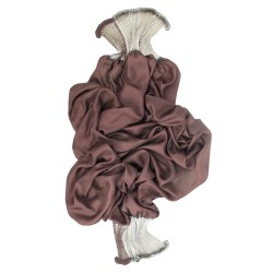 Scarf bouplibou maxi two tones in silk twill, pleated and dyed by sophie guyot soieries in Lyon, France