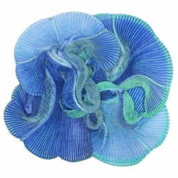 Plicatwill pleated full lenght scarf multicolor in silk twill made by sophie guyot silks in Lyon France