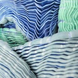 Plicatwill pleated full lenght scarf multicolor in silk twill made by sophie guyot silks in Lyon France