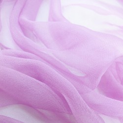 Scarf coplicot, two tones in silk chiffon white and one colour, pleated and dyed by sophie guyot soieries in Lyon, France