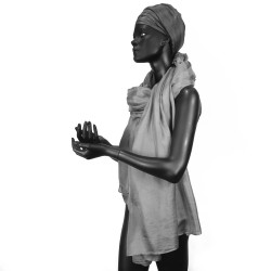 stole 250 plain in fine silk canvas, a sophie guyot silks creation, made in Lyon France