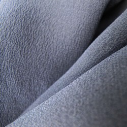 Long pleated scarf in 100% silk crepe de chine two colours