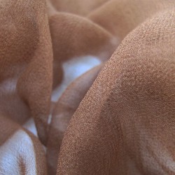 Scarf coplicot, two tones in silk chiffon white and one colour, pleated and dyed by sophie guyot soieries in Lyon, France