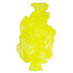 Scarf coplicot, two tones in silk chiffon white and one colour, pleated and dyed by sophie guyot soieries in Lyon, France