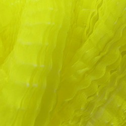 Scarf coplicot, two tones in silk chiffon white and one colour, pleated and dyed by sophie guyot soieries in Lyon, France