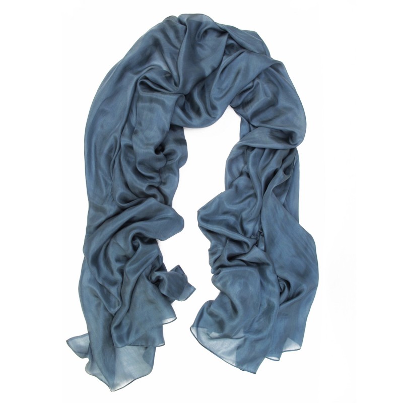 Etole extra longue unie toile fine soie création sophie guyot soieries fabriqué à Lyon France