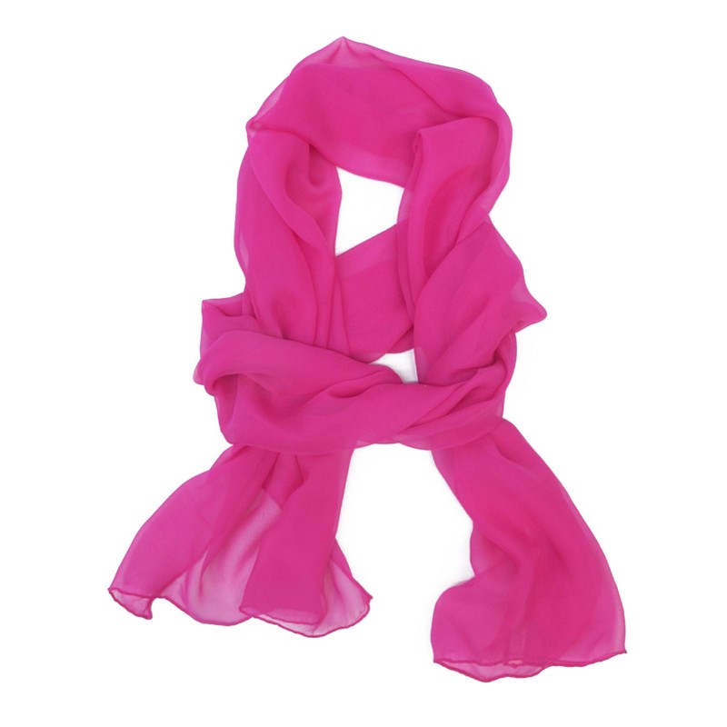 Scarf plain silk chiffon rolled finish sophie guyot silks workshop shop lyon france