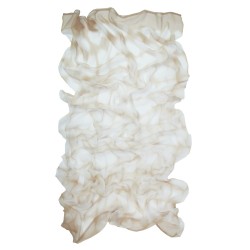 Long and light silk chiffon scarf dyed itajime shibori pattern made in lyon france