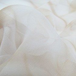 Long and light silk chiffon scarf dyed itajime shibori pattern made in lyon france