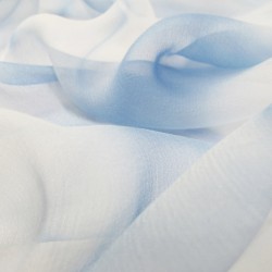 Foulard long et léger en mousseline de soie teinture artisanale motif shibori  itajime