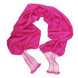 Scarf bouplibou midi, two tones in silk twill, pleated and dyed by sophie guyot soieries in Lyon, France