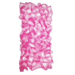 Long and light silk chiffon scarf dyed itajime shibori pattern made in lyon france