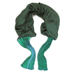 foulard court plitwillpli sergé de soie plissé multicolore sophie guyot soies création accessoire