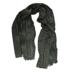 Maxi woven scarf silk cotton made in Lyon France by sophie guyot fashion silk design planetarium