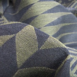 Maxi woven scarf silk cotton made in Lyon France by sophie guyot fashion silk design planetarium