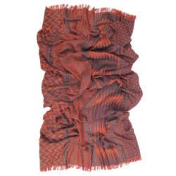 Maxi écharpe tissage jacquard soie et coton fabriqué à Lyon France création sophie guyot soieries