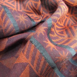 Maxi écharpe tissage jacquard soie et coton fabriqué à Lyon France création sophie guyot soieries